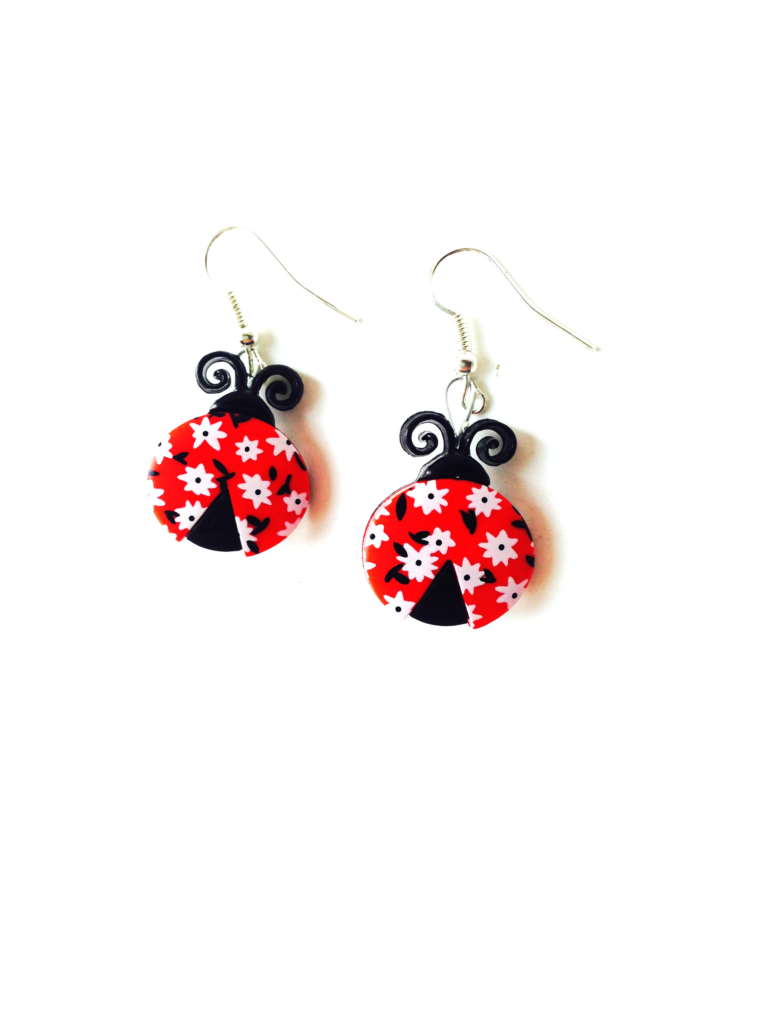 Boucles d'oreilles COCCI-SIXTIES rouges paire unique