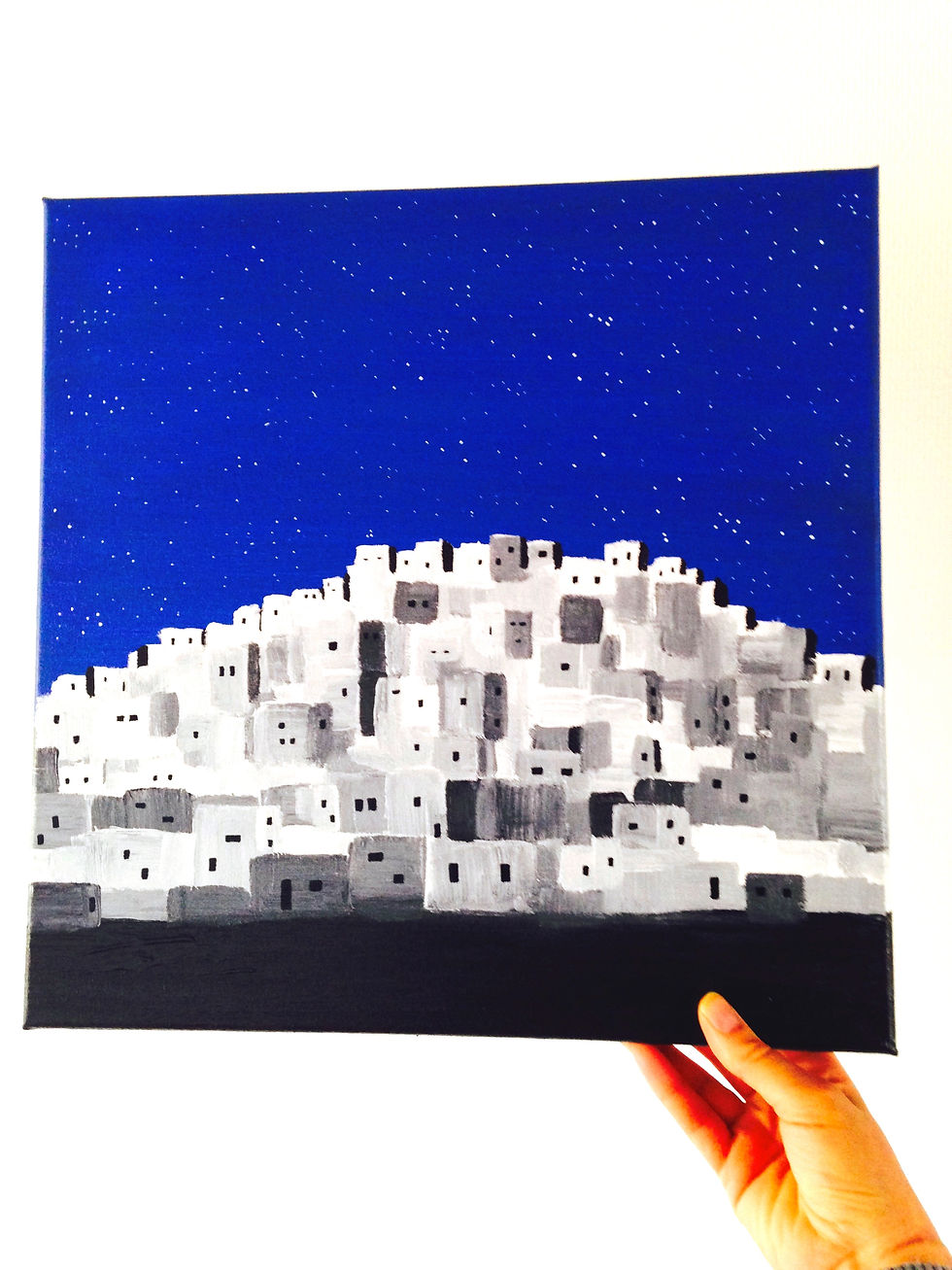 Miniature : Tableau acrylique sur toile TETOUAN par SophieLDesign