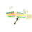 Miniature : Boucles d'oreilles LE CAKE LICORNE parts de rainbow cake miniatures