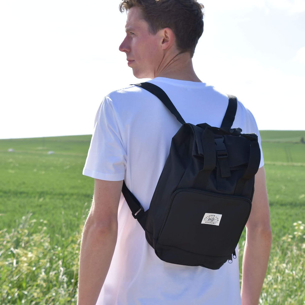 Thumbnail: Mini Recycled Backpack -Black