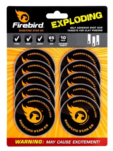 Firebird 65mm Exploding Targets 10 Pack | Badger Air Sport
