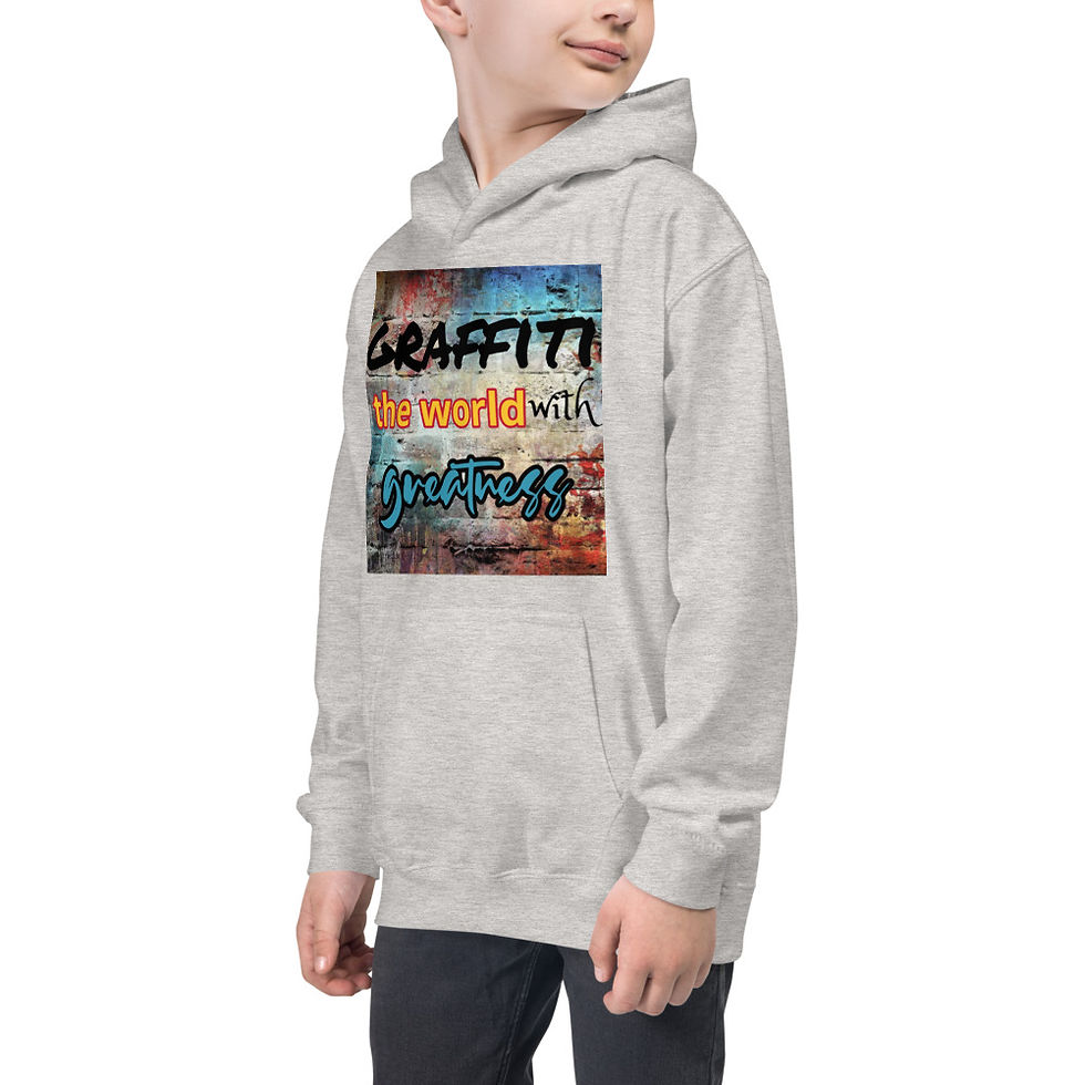 Thumbnail: Graffiti the World with Greatness Kids Hoodie