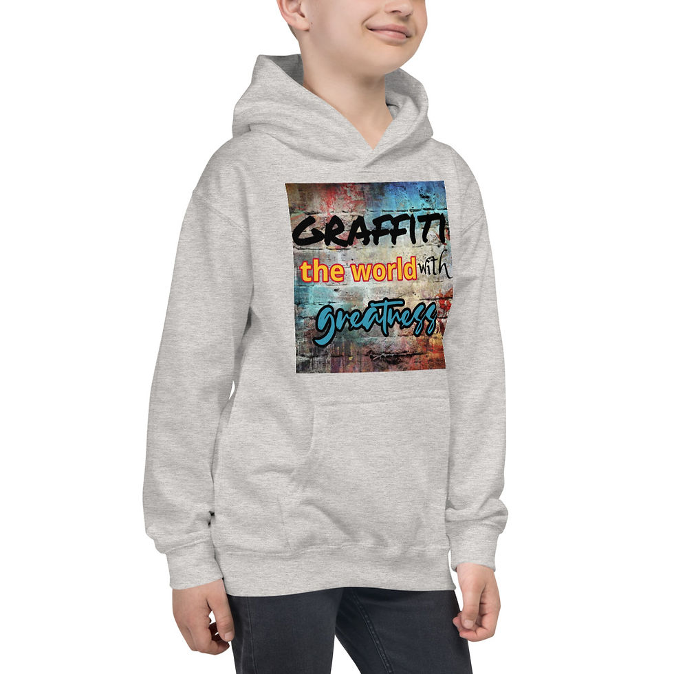 Thumbnail: Graffiti the World with Greatness Kids Hoodie