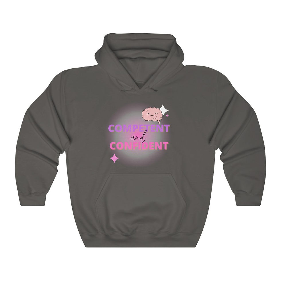Thumbnail: Competent and Confident Unisex  Hooded Sweatshirt