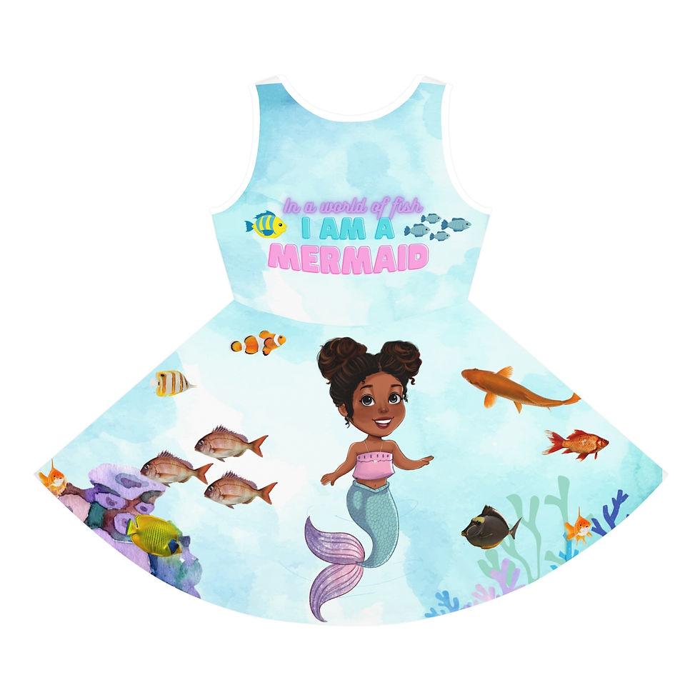 Thumbnail: Girls' Mermaid Sleeveless Sundress 