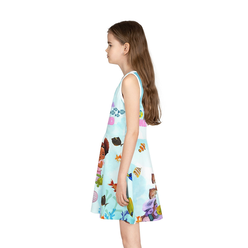 Thumbnail: Girls' Mermaid Sleeveless Sundress 