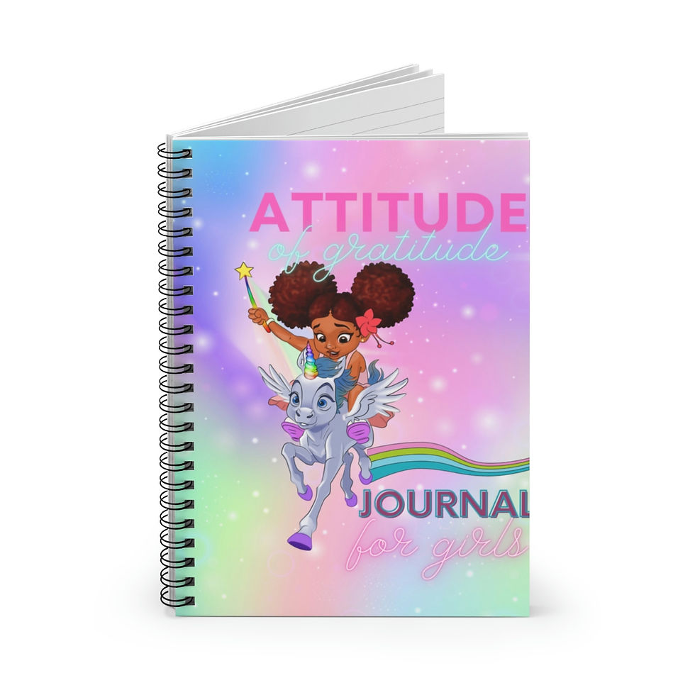 Thumbnail: Attitude of Gratitude Spiral Notebook - Ruled Lined