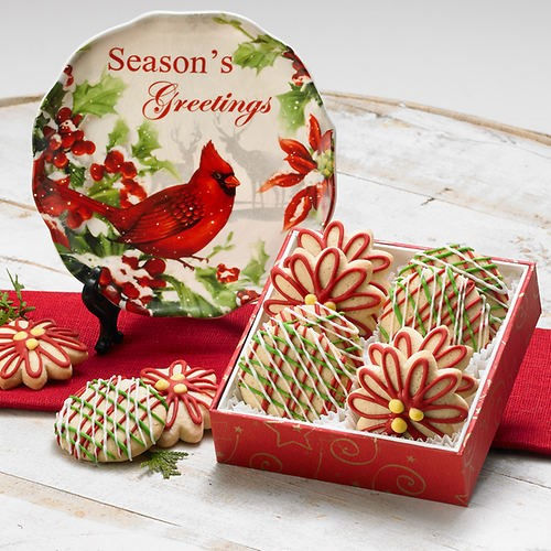 Christmas Collectible Plate and Cookies