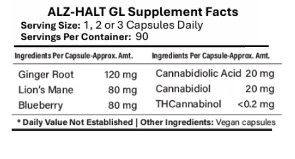 Thumbnail: ALZ-HALT GL Anti-Alzheimer's Dietary Supplement