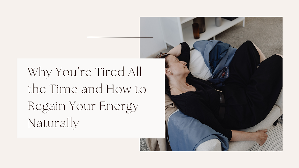 Nina Stapel Sheboygan Why You’re Tired All the Time and How to Regain Your Energy Naturally