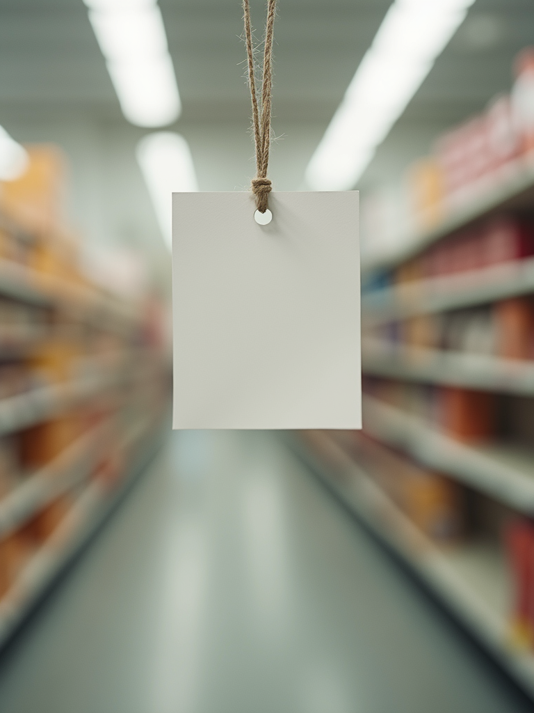 A minimalist price tag icon representing transparent and fixed pricing for cleaning services.