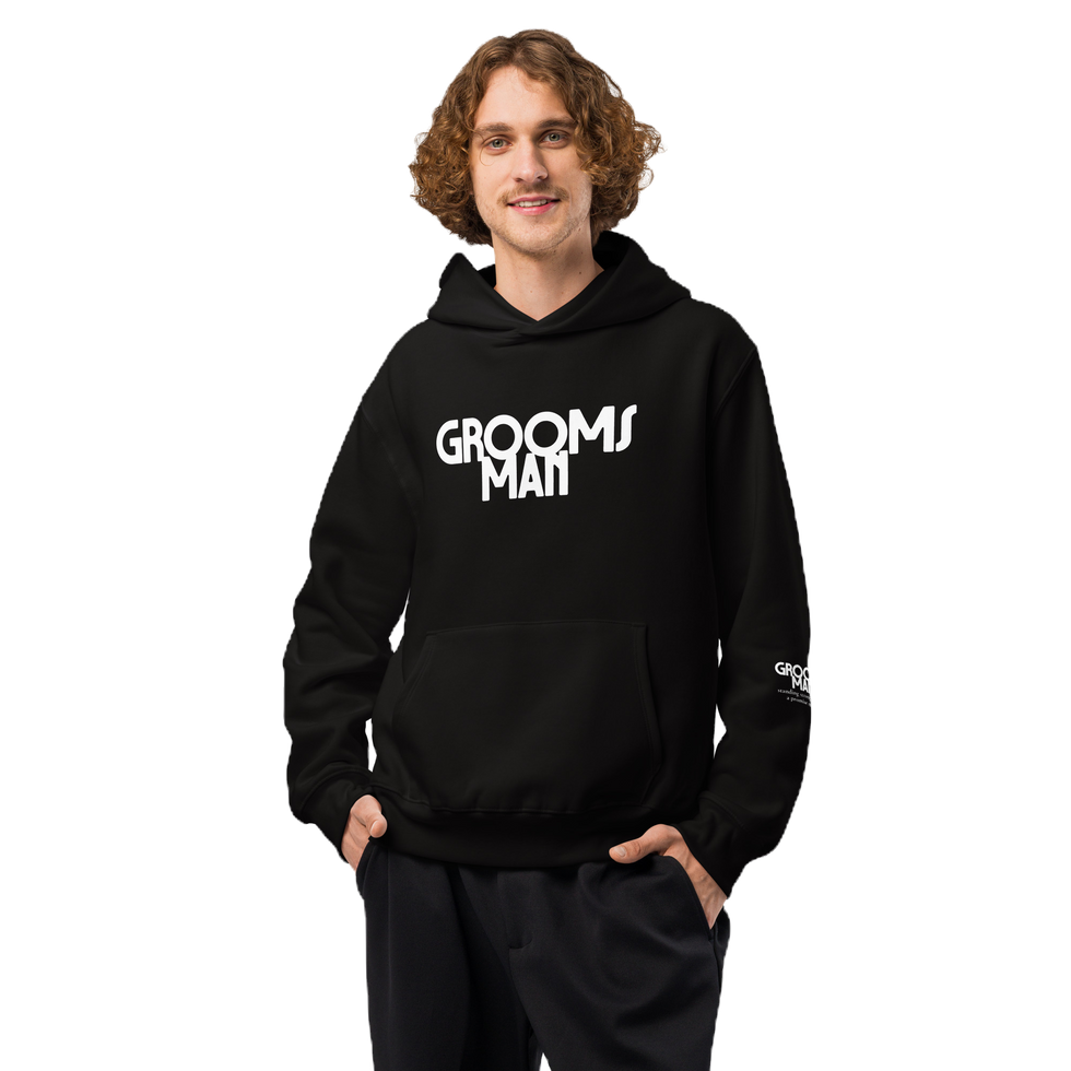 groomsman hoodie front view
