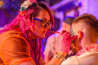 Adult Neon Face Painting 