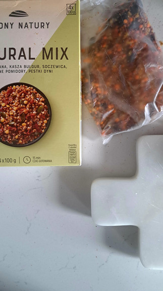 przepis na kaszę w sosie pomidorowym z tahini