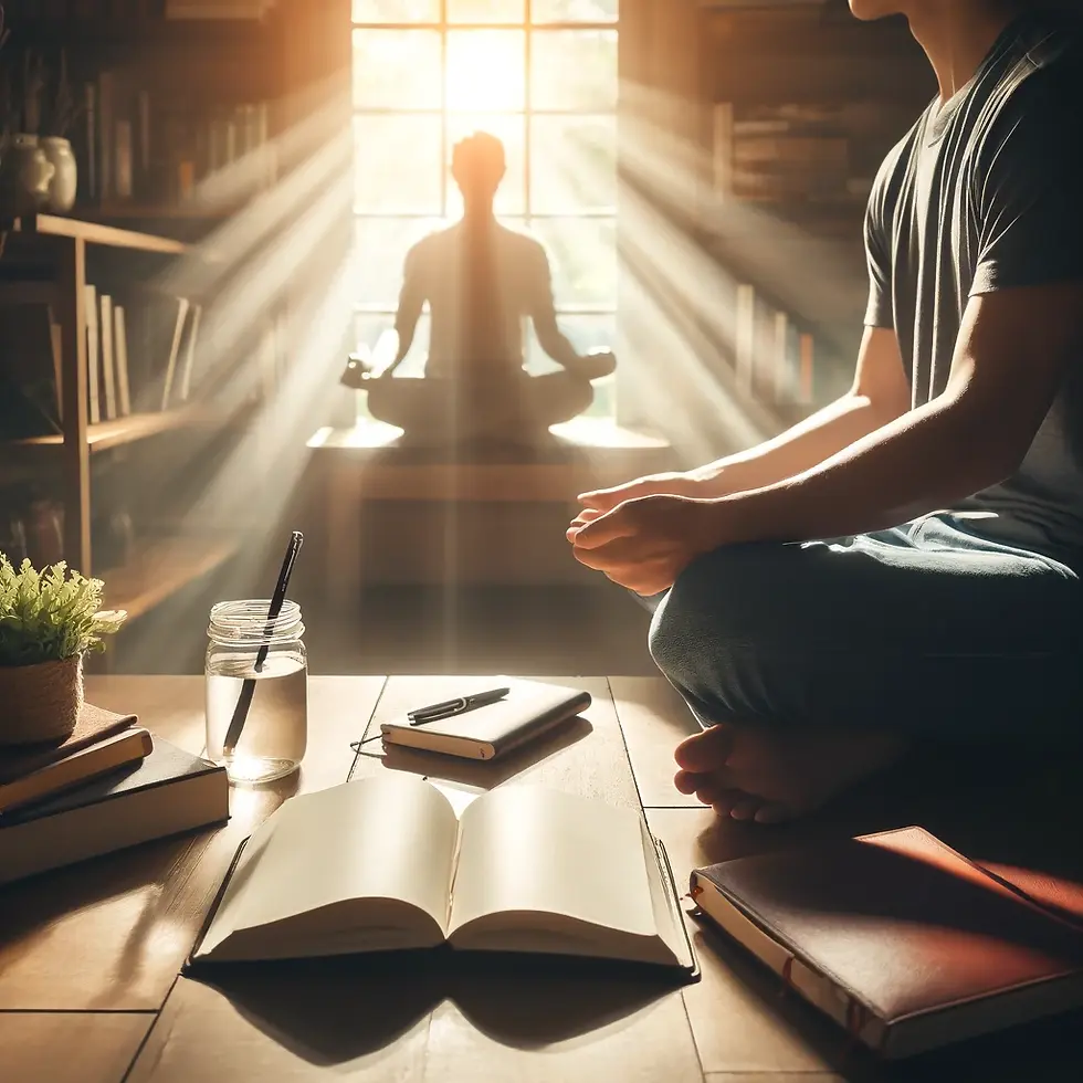 A person standing in quiet reflection with a cross necklace, symbolizing strength, faith, and gratitude for God’s guidance.