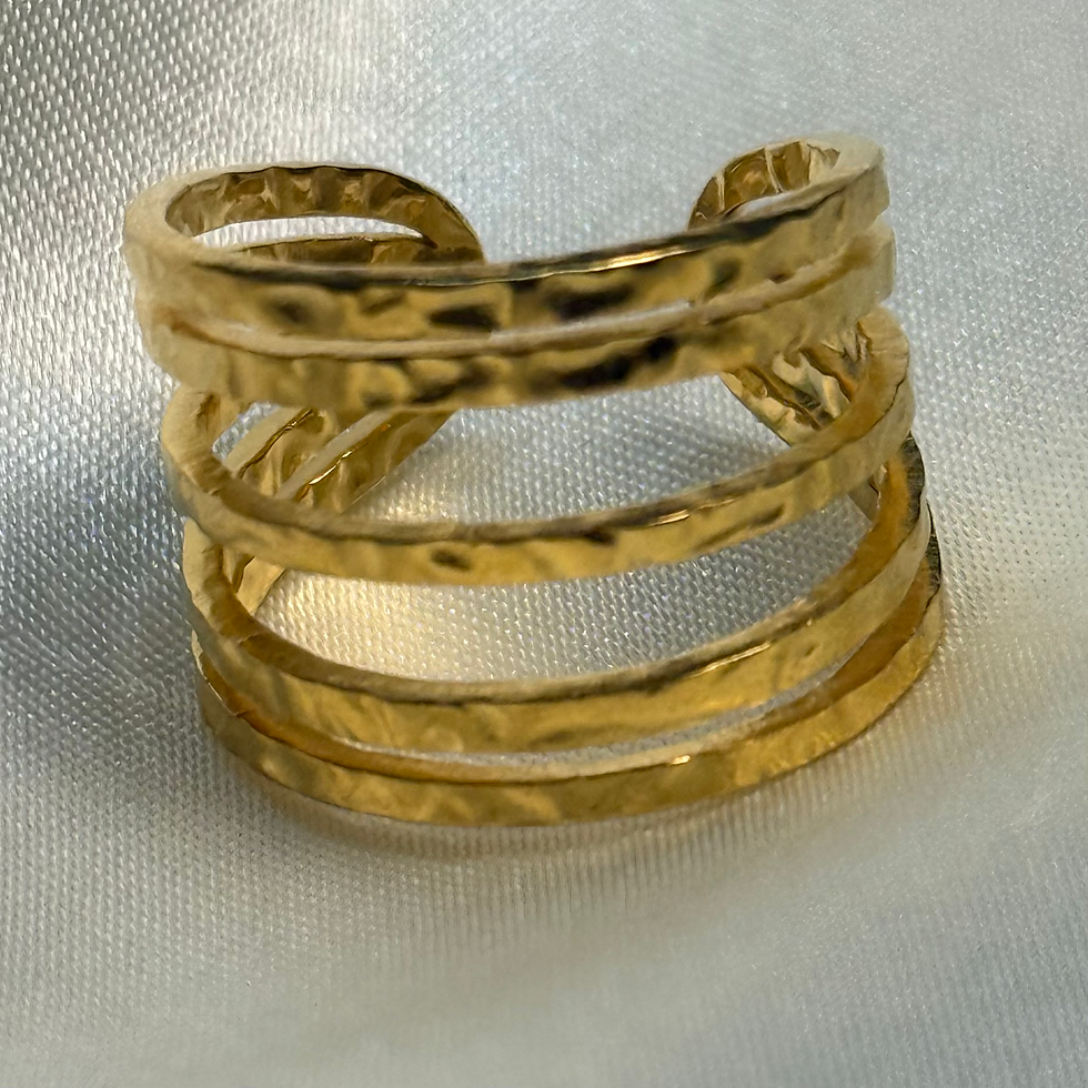 Thumbnail: Five Layer Bold Ring - Anti Tarnish - Adjustable