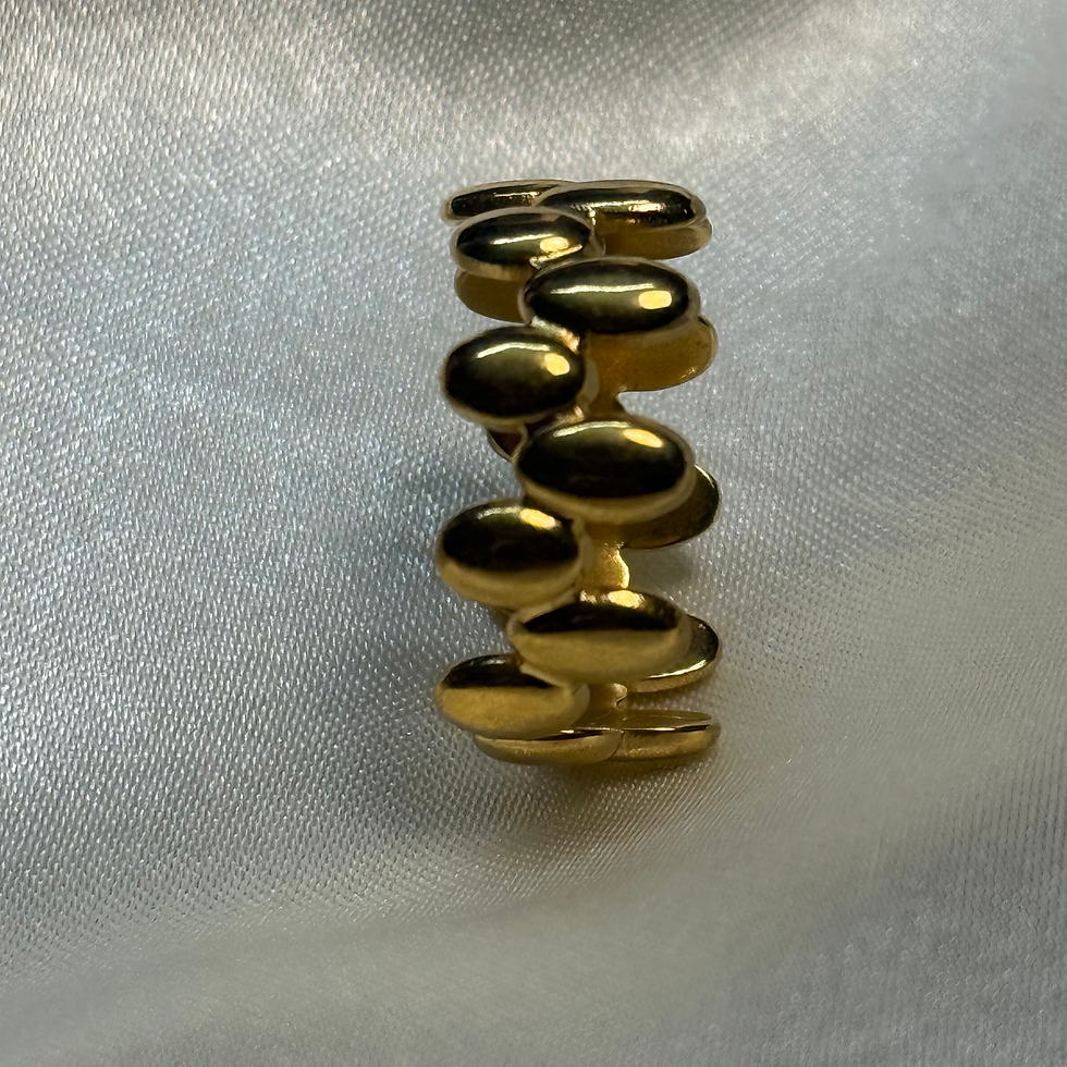 Thumbnail: Trendy Geometric Ring - Anti Tarnish - Adjustable