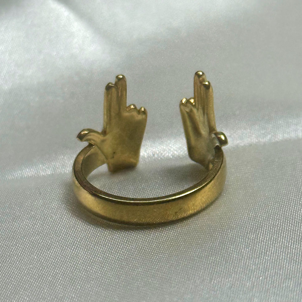 Thumbnail: Raising Finger Ring - Anti Tarnish - Adjustable
