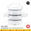 Thumbnail: ปิ่นโตเคลือบ สุขสันต์ 12 ซม. 3 ชั้น 600 มล.  Brand Rabbit กระต่าย