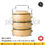 Thumbnail: ปิ่นโตเคลือบ สุขสันต์ 12 ซม. 3 ชั้น 600 มล.  Brand Rabbit กระต่าย