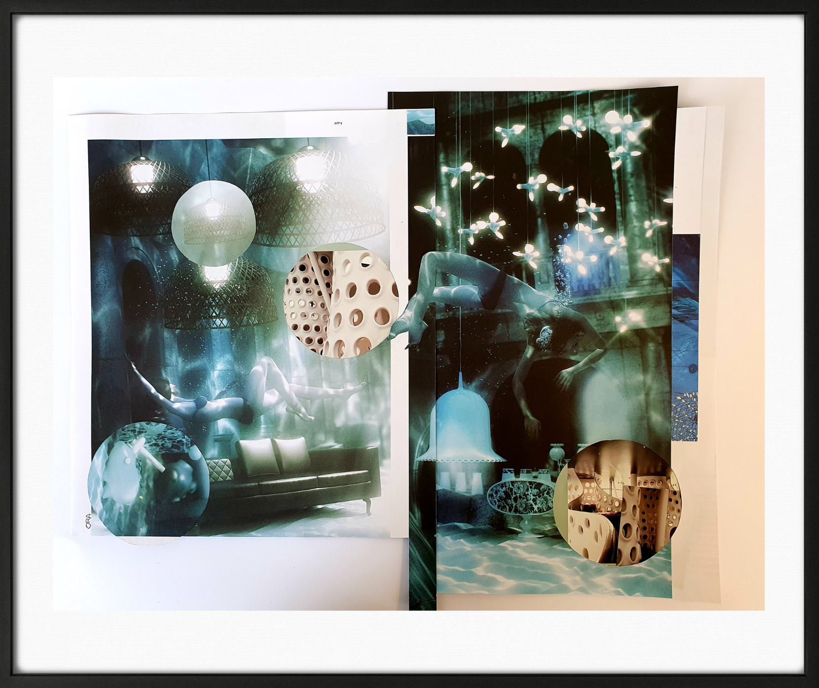 Blue & Water collage