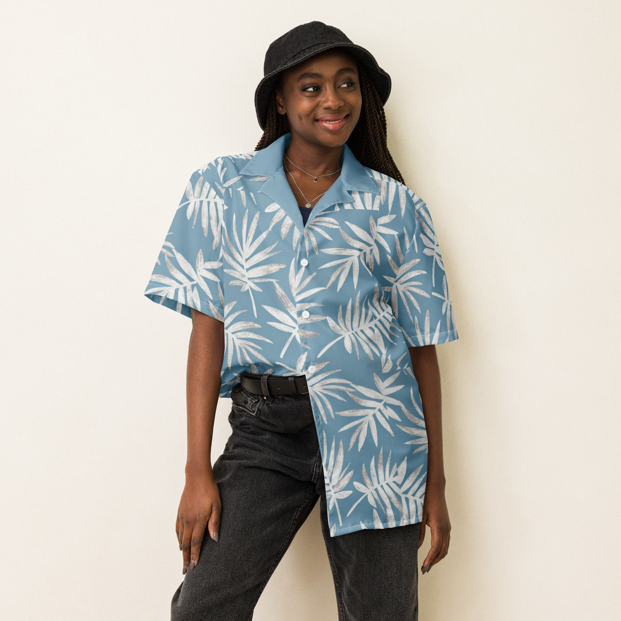 Tropical breeze unisex button up