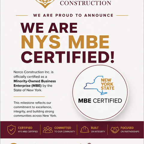 We are NYS MBE Certified!