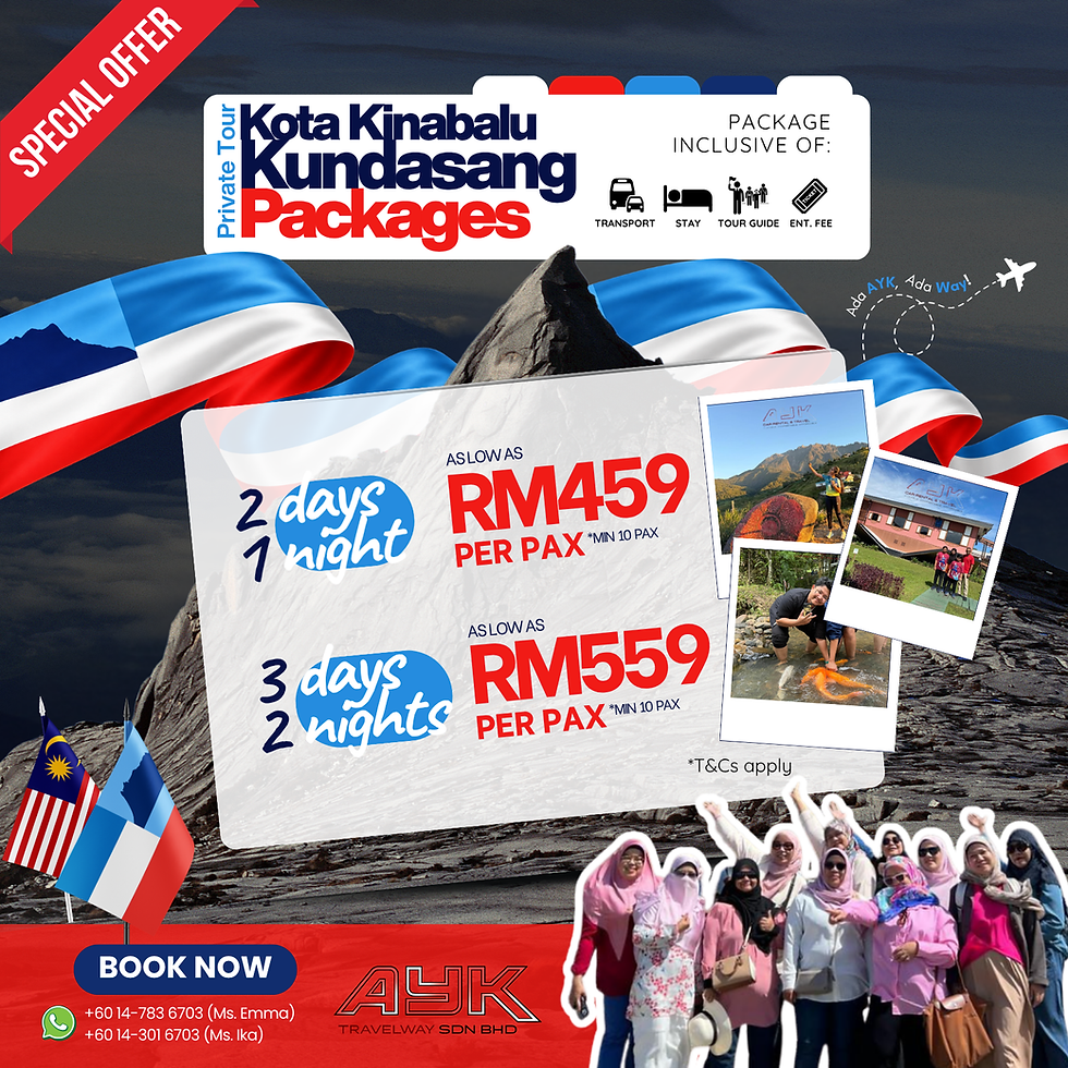AYK Tour Packages - 2D1N & 3D2N