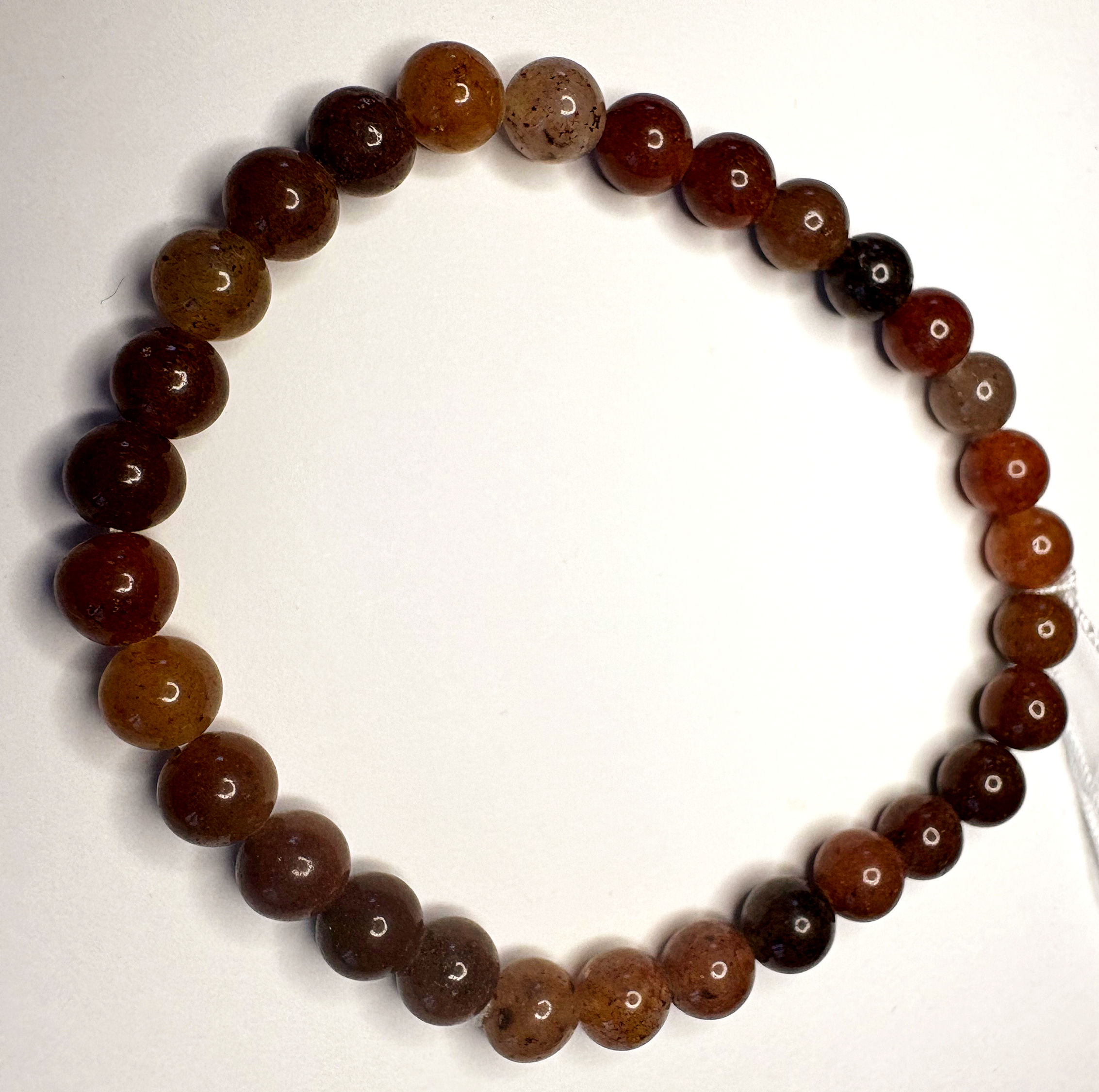 Bracelet avec pierres précieuses d'aventurine rouge