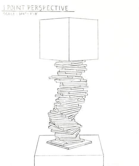 1-point perspective drawing