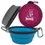 Thumbnail: 3 Pak 25oz Collapsible Silicone Bowls with Color Matched Carabiner Clips