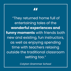 Colyton Grammar School shares how students and teachers built connections and had fun during their multi-day residential trip at Mendip.
