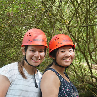 Two girls enjoying themselves on their gold dofe residential