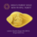 This image represents Lakshmi Shankh-shaped gold coin in rich 24k (999.9) purity symbolizes prosperity and good fortune.