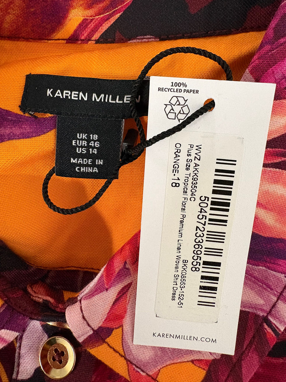 Miniaturbild: KAREN MILLEN Blusenkleid aus Viskose Gr. 46