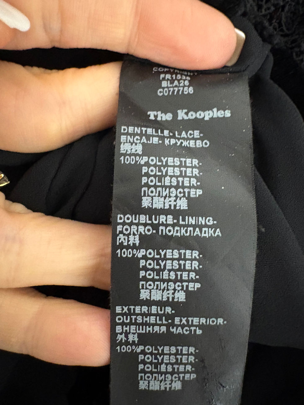 Miniaturbild: THE KOOPLES gepunktetes Kleid mit Spitze Gr. S