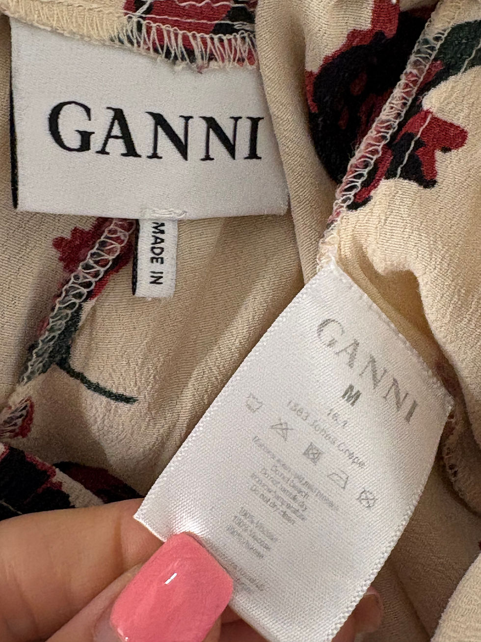 Miniaturbild: GANNI leichte Hose aus Viskose Gr. M