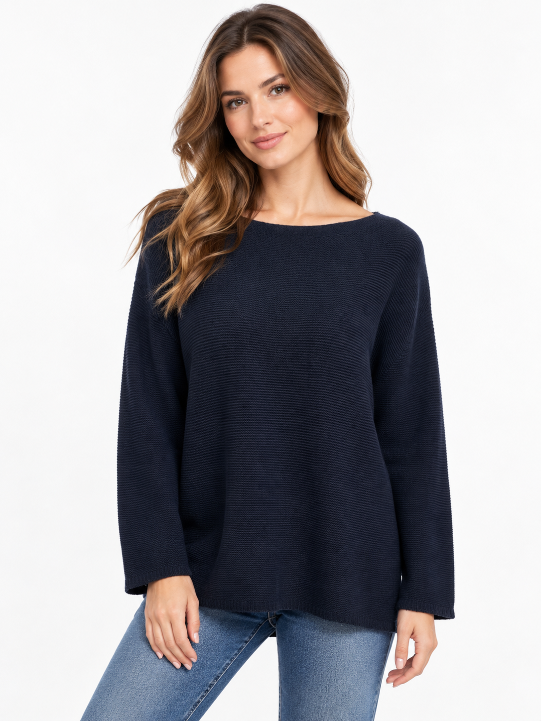 RICH&ROYAL Rippstrick Pullover mit Merino&Kaschmir Gr. L
