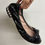 Miniaturbild: MIU MIU Lederballerina mit Strass Gr. 38