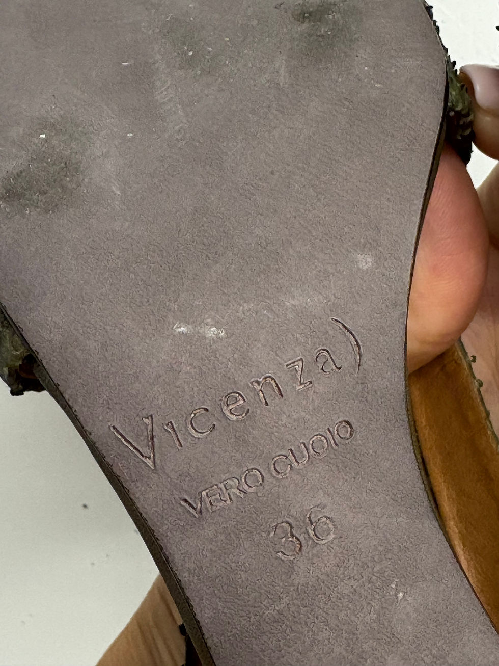 Miniaturbild: Vicenza VERO CUOIO 36 Sandalen-Sohle, hochwertige Verarbeitung und Details.