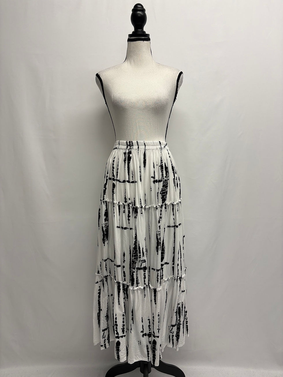 Miniaturbild: BLANC DU NIL Midirock mit Batikdruck Gr. onesize