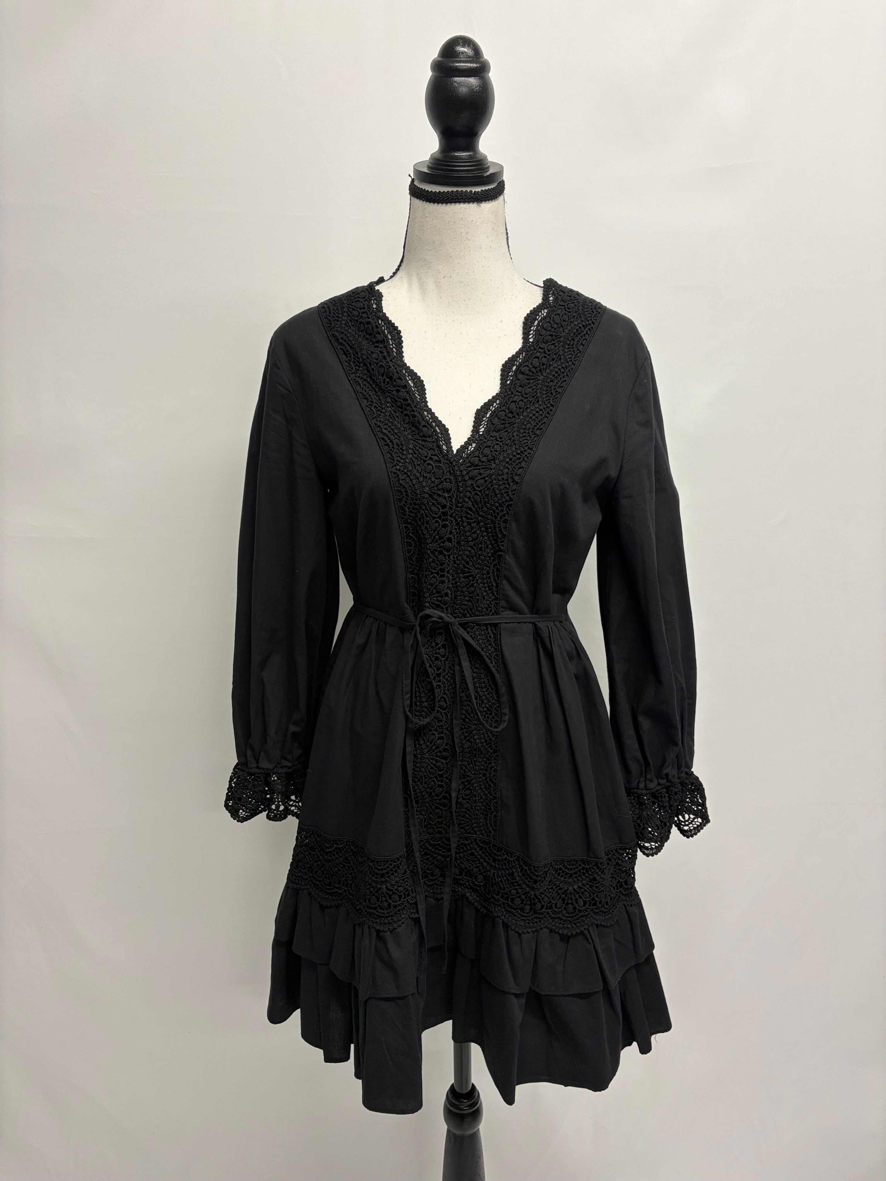 TWINSET MILANO Kleid mit Spitze & Rüschen Gr. 36