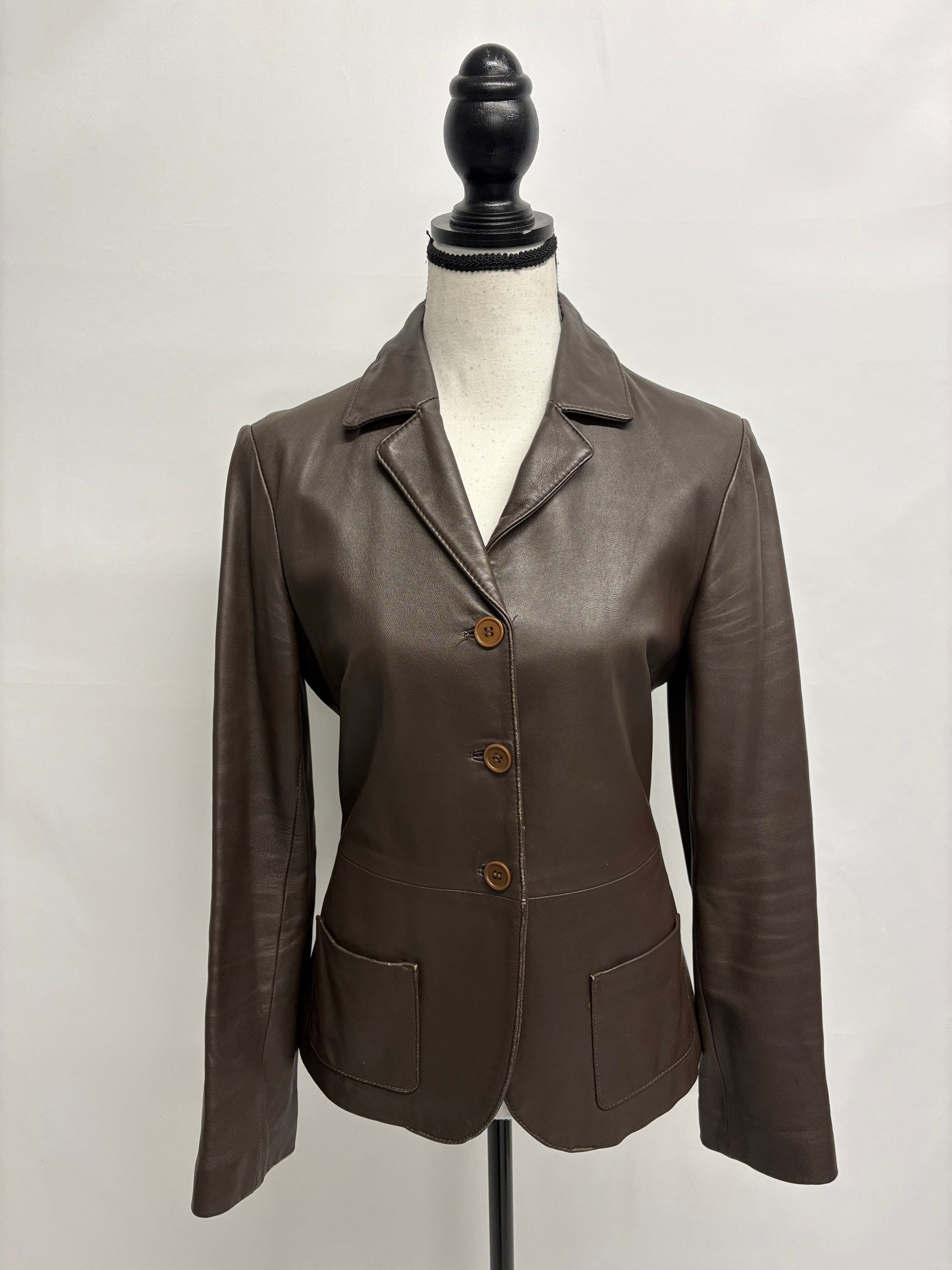 Vintage Lederblazer Gr. 36