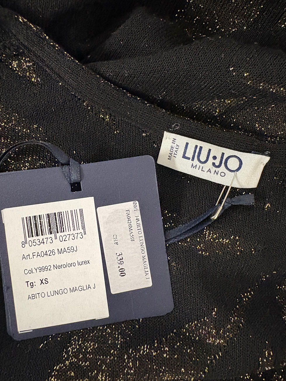 Miniaturbild: LIU JO neues Maxikleid mit Goldfäden Gr. XS (NP 339.-)