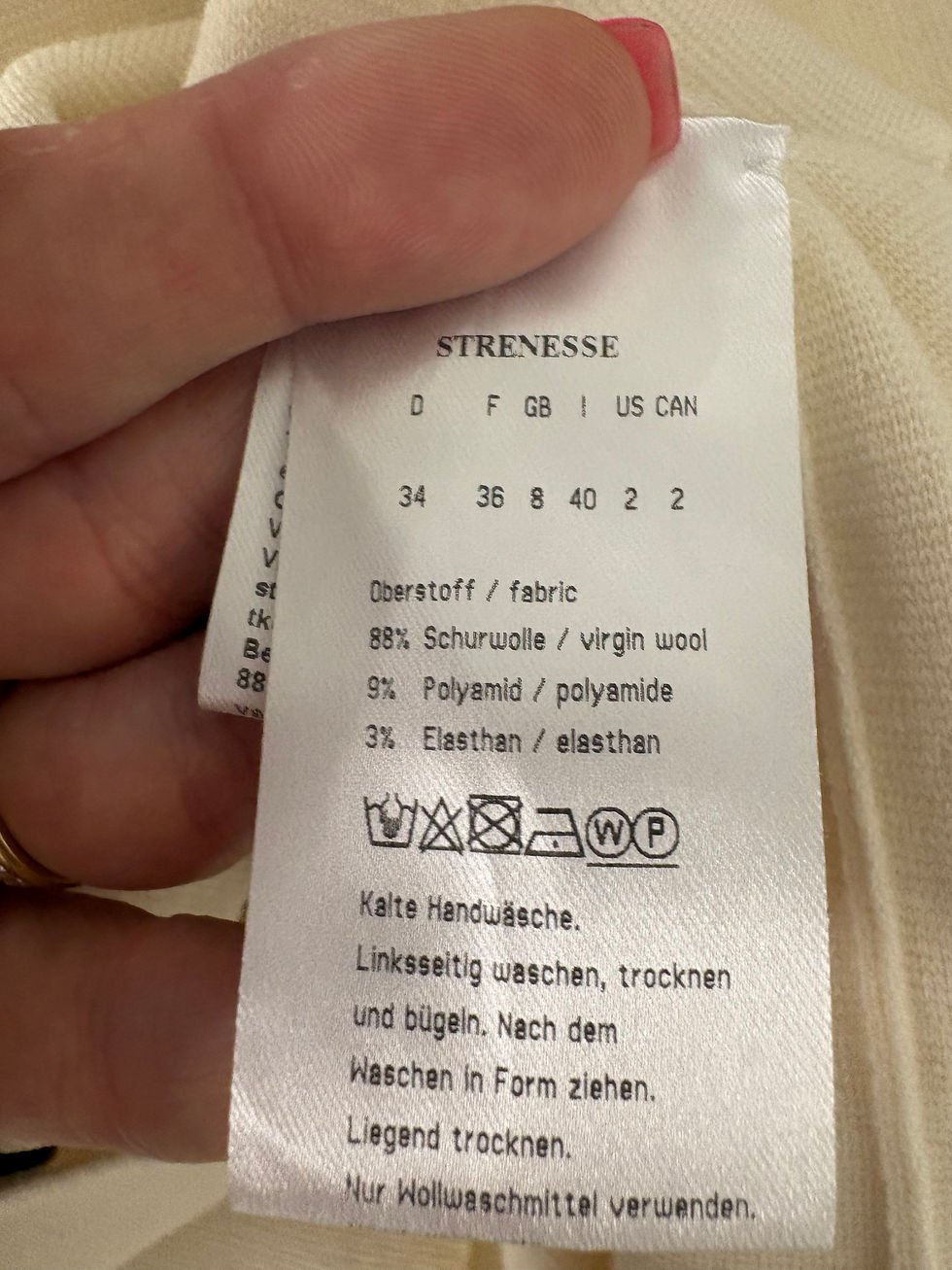 Miniaturbild: STRENESSE lange Strickjacke aus Schurwolle Gr. 34