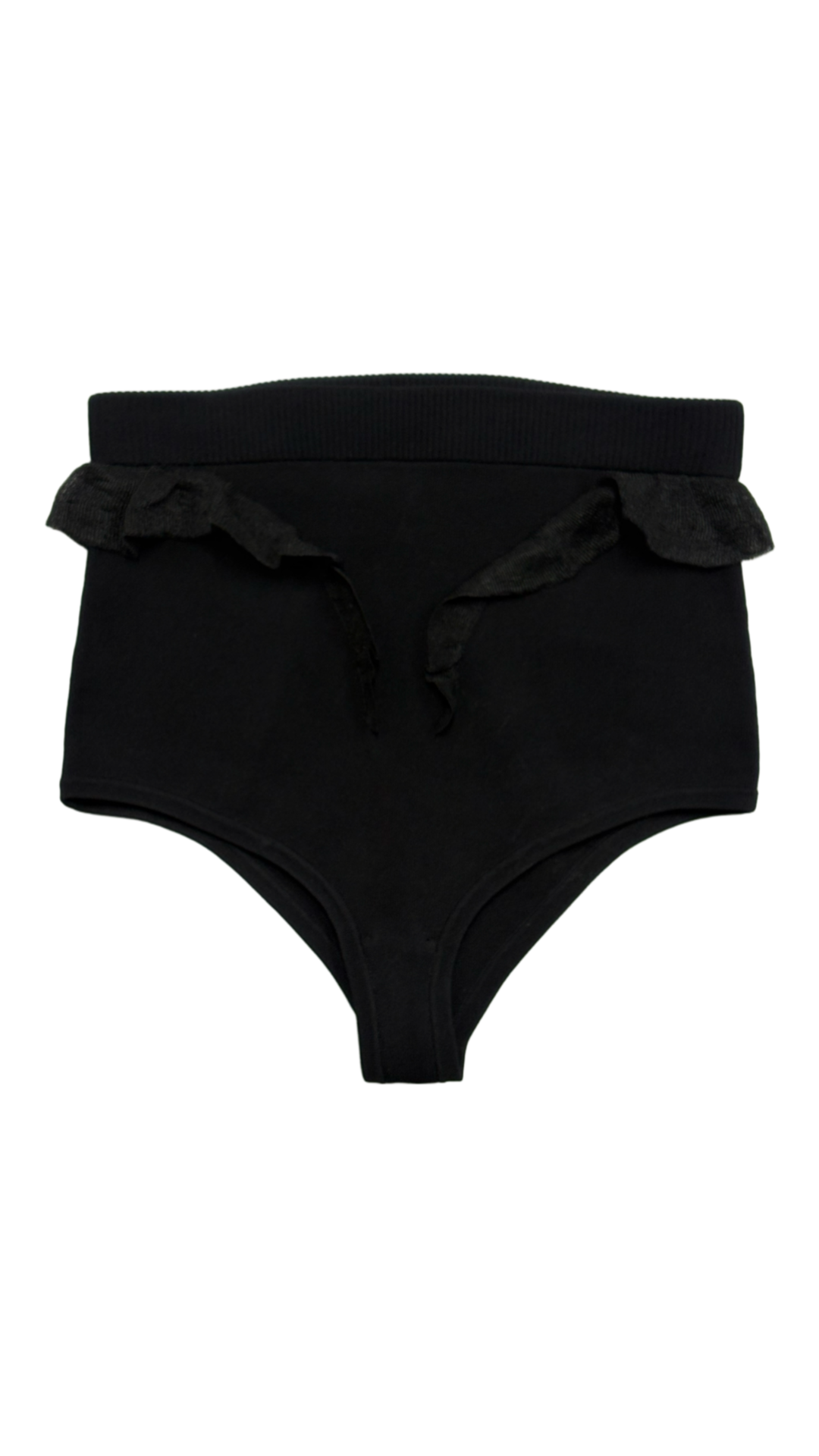 SANDRO High Waist Shorts mit Rüschen Gr. 34