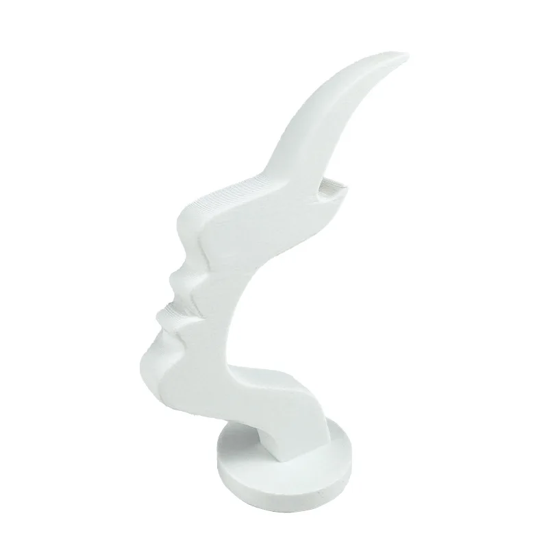 Suporte de Óculos Minimalista com Perfil Humano Impresso em 3D - Branco