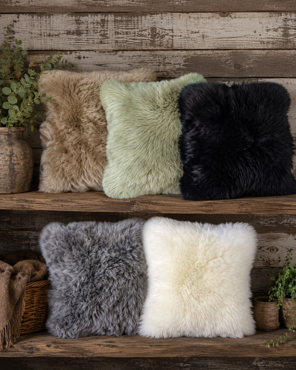 Mi Woollies Sheepskin Cushions