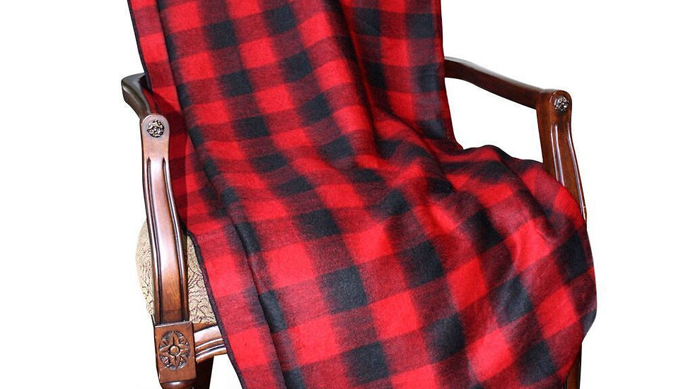 Buffalo Chex Alpaca Bed Blanket or Alpaca Throw