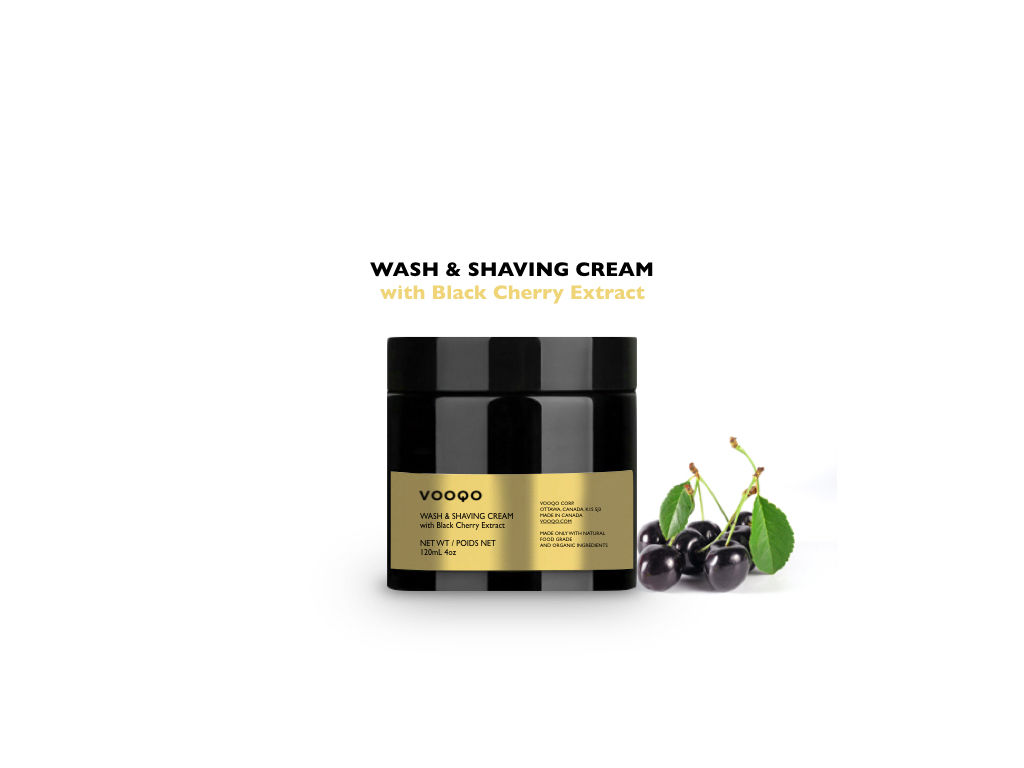 Wash & Shaving Cream with Black Cherry Extract